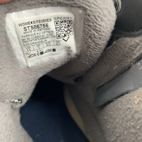 $130 Sperry Top-Sider Syren Gulf Duck Boots 5.5 Gray Black Textile Cheetah Print - Picture 7 of 9